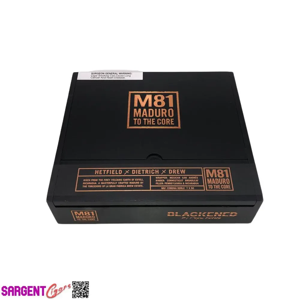 James Hetfield Metallica M81 Blackend Toro Empty Wooden Cigar Box 8.75x6.75x2.25